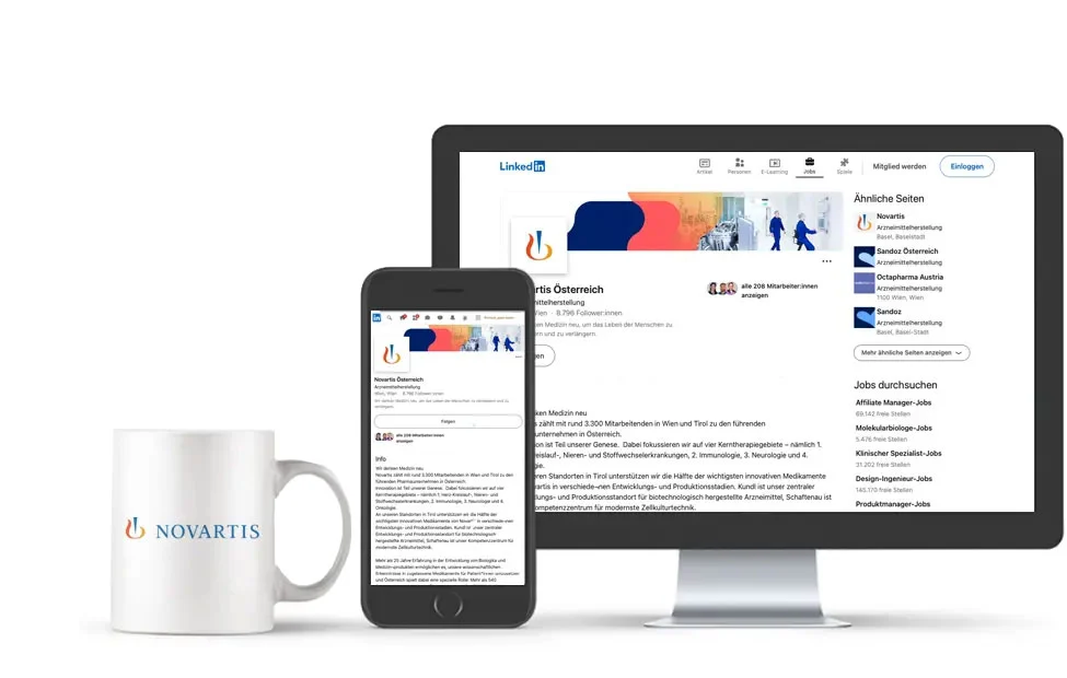 Endgeräte mit Novartis Screen