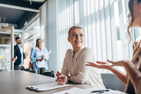 Trabajadora de Novartis